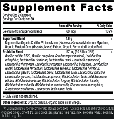 Product image for Regenerative Organic Certified Gut Recovery Probiotics 50B.