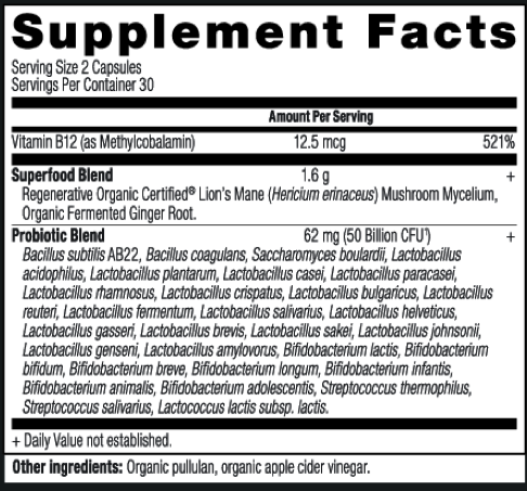 Product image for Regenerative Organic Certified Extra Strength Probiotics 50B.