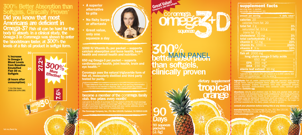 Product image for Omega-3 Squeeze Tropical Squeeze +D Packets.