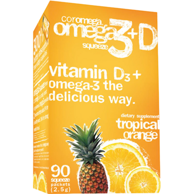 Omega-3 Squeeze Tropical Squeeze +D Packets 90 packets
