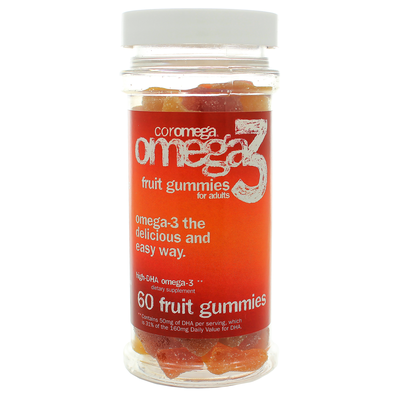 DHA Omega-3 Adult Gummy Fruits 60 gummies