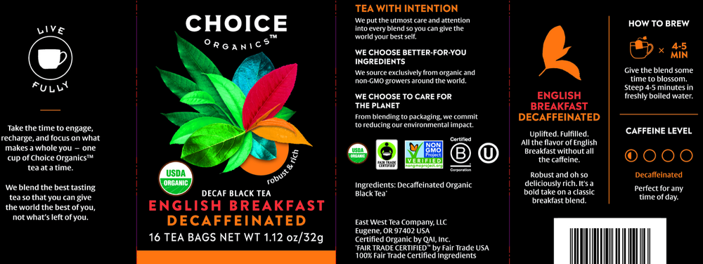 Product image for English Breakfast Decaf Organic.