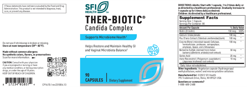 Product image for THER-BIOTIC® Candida Complex.