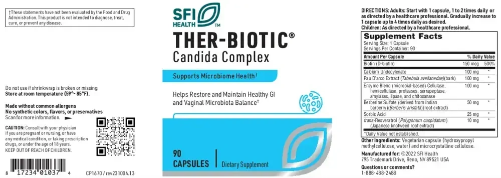 Product image for THER-BIOTIC® Candida Complex.