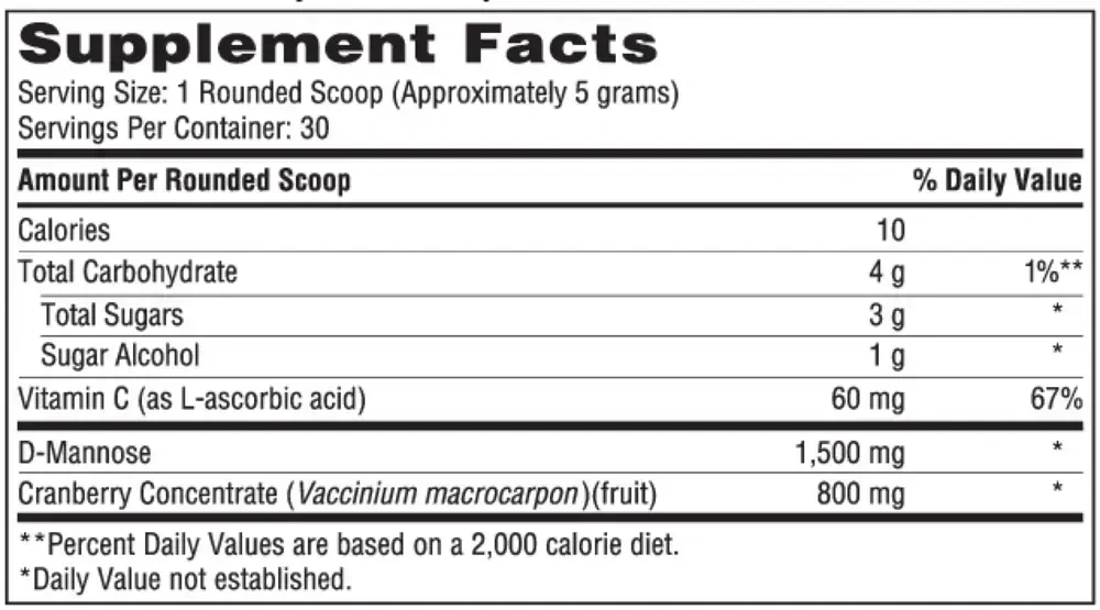 Product image for D-Mannose Plus.