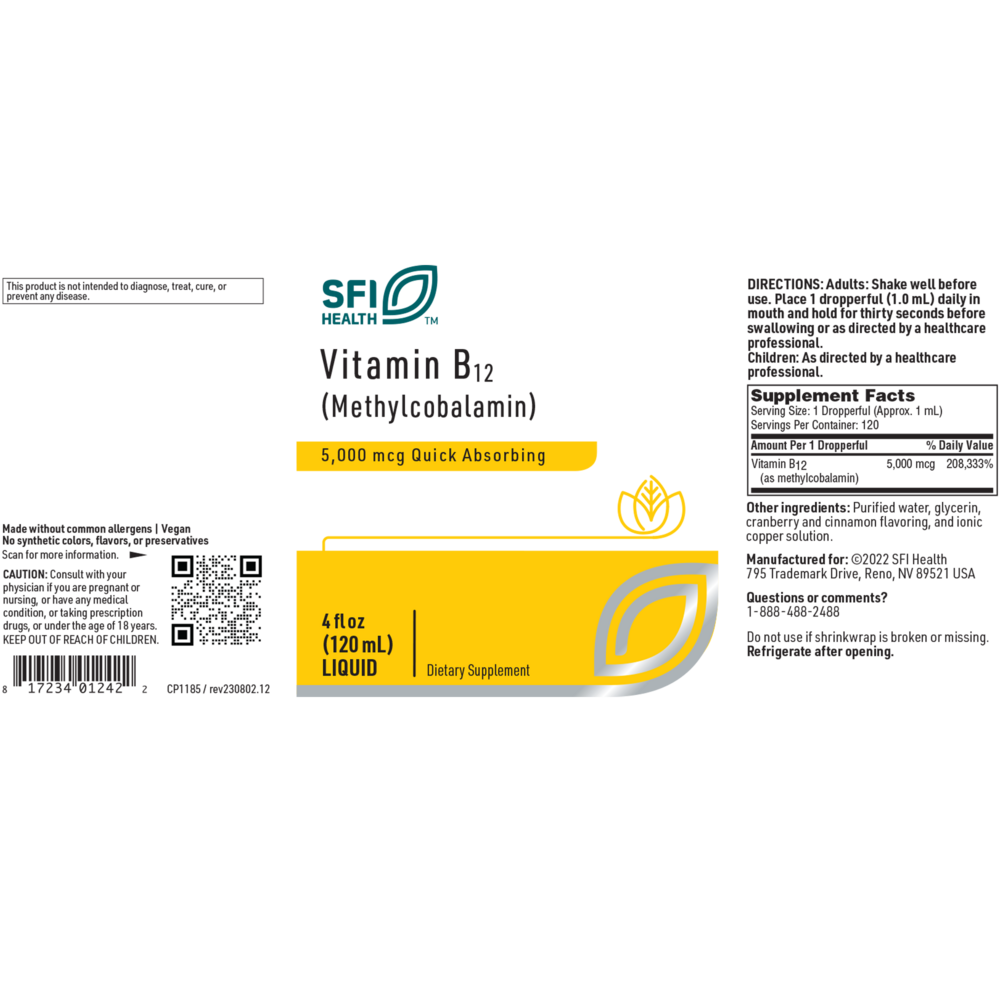 Product image for Vitamin B12 (Methycobalamin).