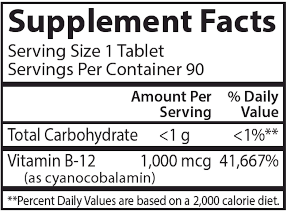 Product image for B-12 1000mcg.