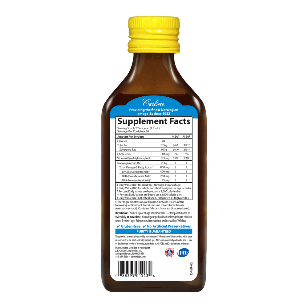 Product image for Carlson® for Kids Finest Fish Oil Lemon.