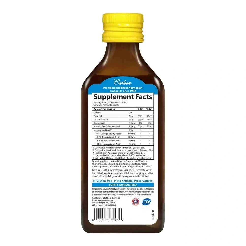 Product image for Carlson® for Kids Finest Fish Oil Lemon.