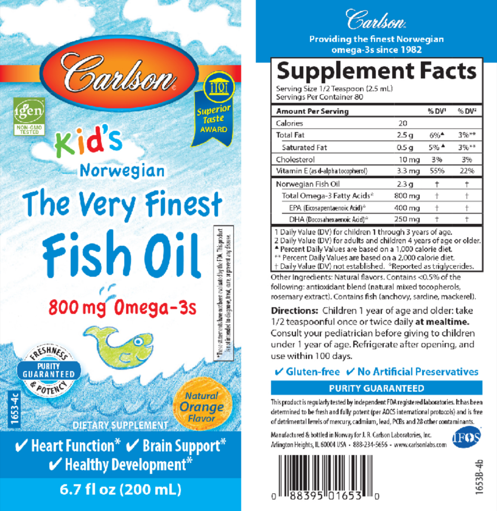Product image for Carlson® for Kids Finest Fish Oil Orange.