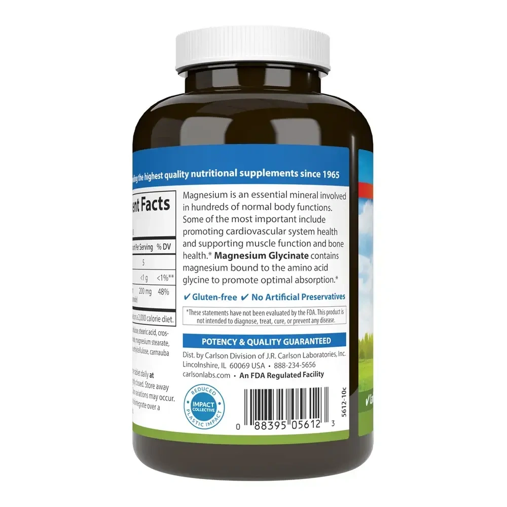 Product image for Magnesium Glycinate 200mg.