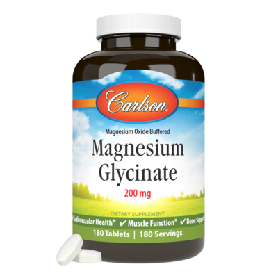 Magnesium Glycinate 200mg 180 tablets