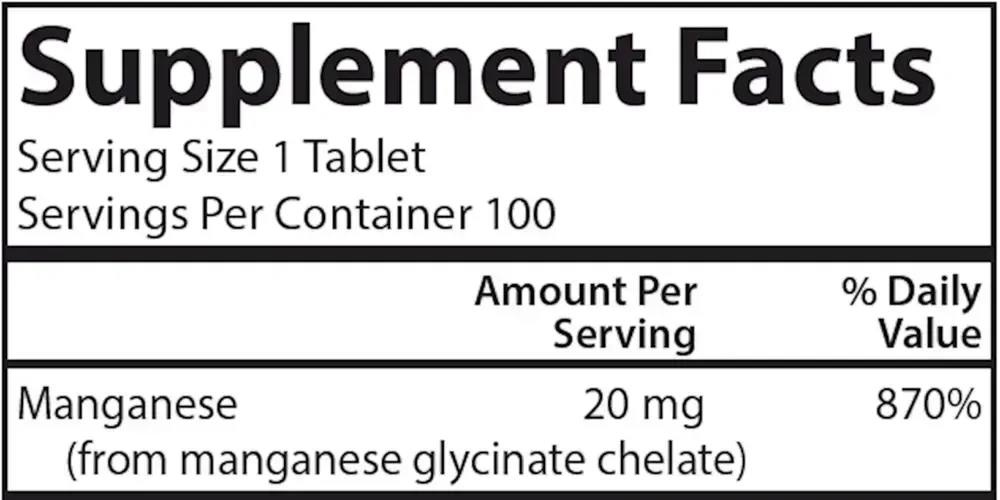 Product image for Chelated Manganese.