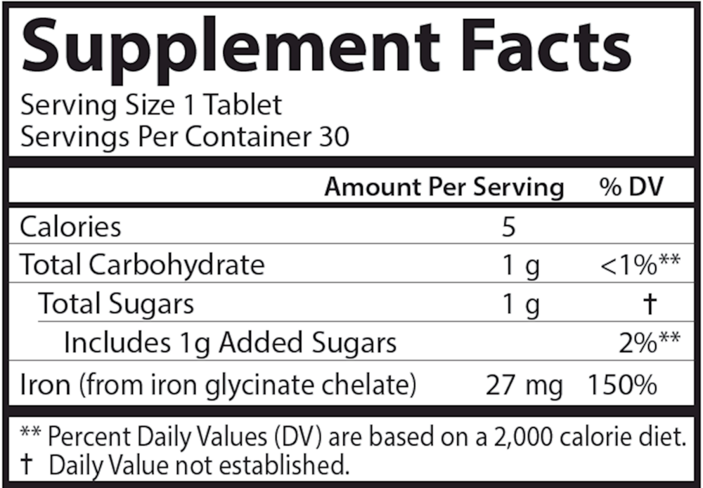 Product image for Chewable Iron - Grape.