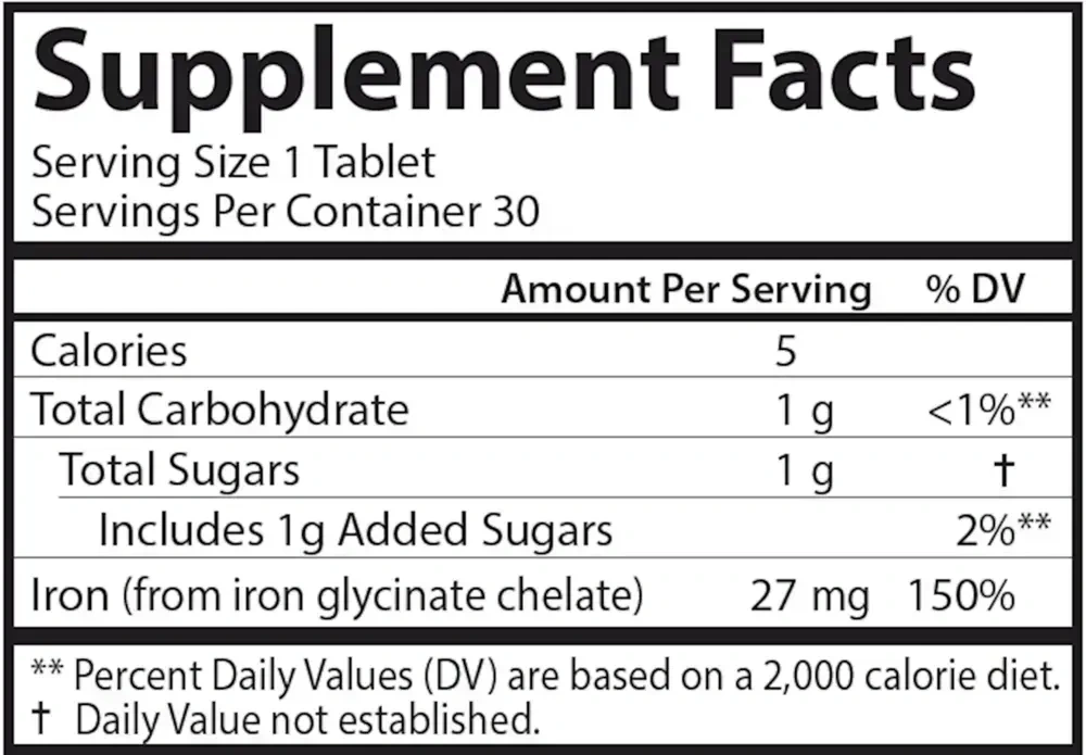 Product image for Chewable Iron - Grape.