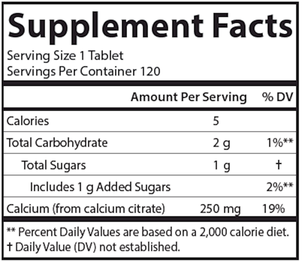 Product image for Chewable Calcium Citrate.