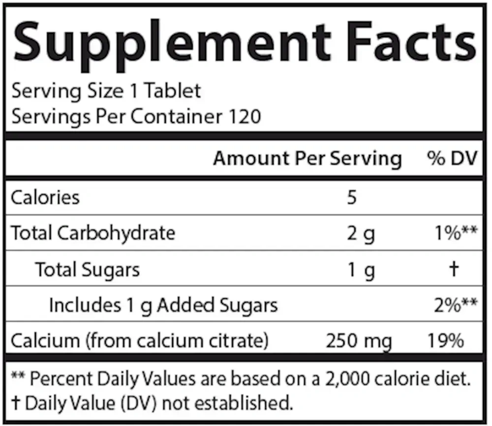 Product image for Chewable Calcium Citrate.