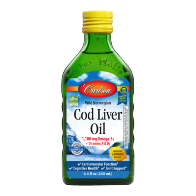 Cod Liver Oil Lemon 250 Milliliters