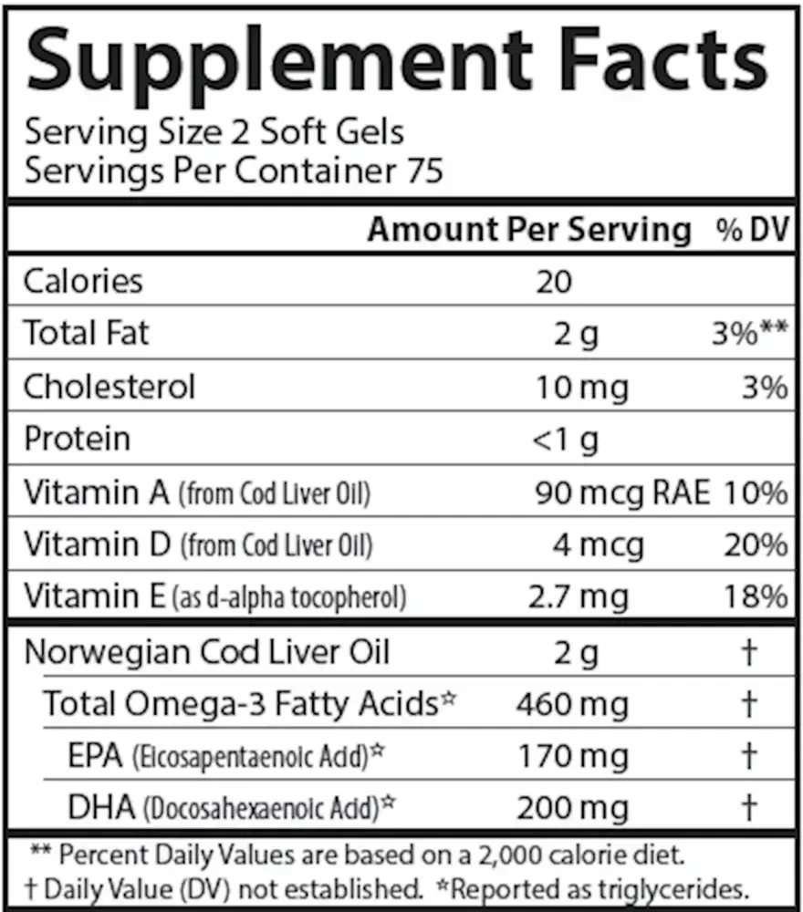 Product image for Cod Liver Oil Gems™ 460mg.