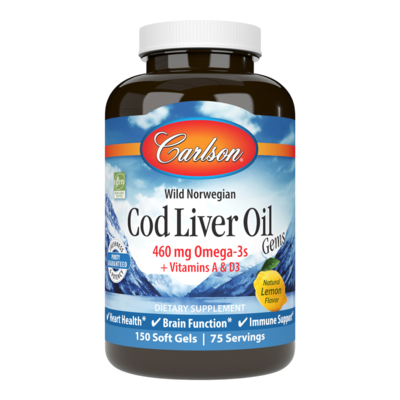 Cod Liver Oil Gems™ 460mg 150 Softgels