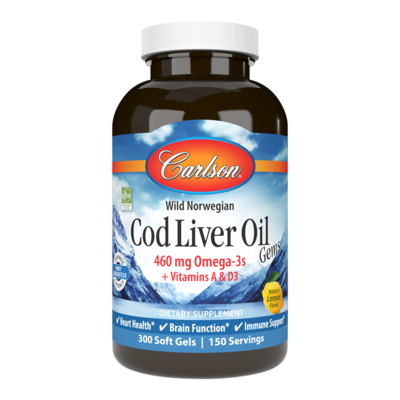 Cod Liver Oil Gems™ 460mg 300 Softgels