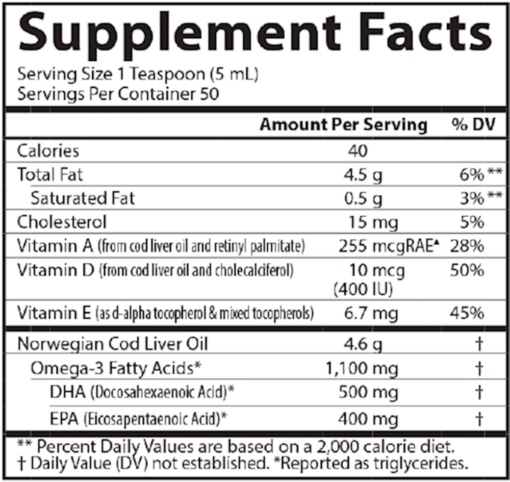 Product image for Cod Liver Oil Liquid.