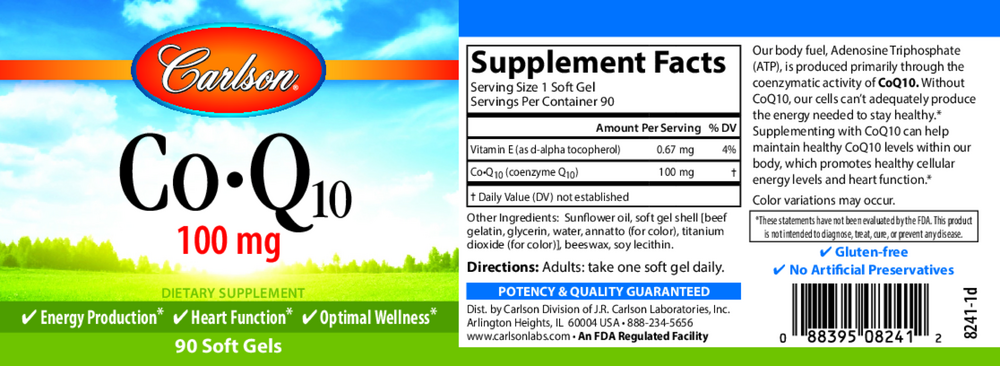Product image for CoQ10 100mg.