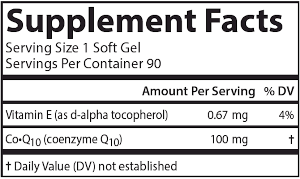 Product image for CoQ10 100mg.