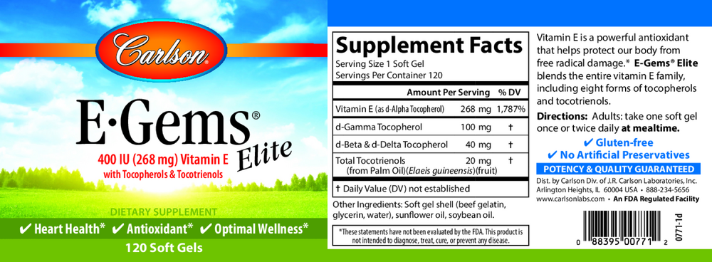 Product image for E-Gems® Elite 400IU.