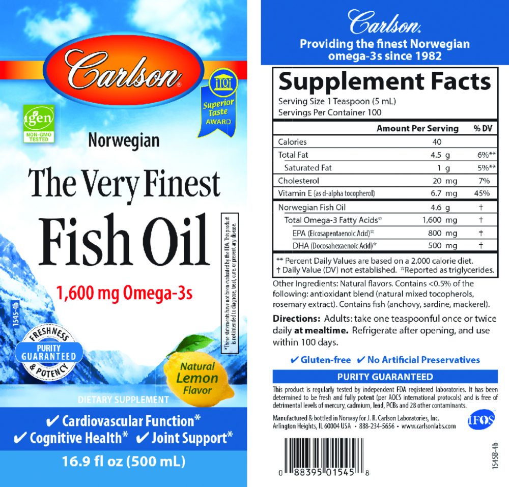 Product image for The Very Finest Fish Oil™ Liquid - Lemon.