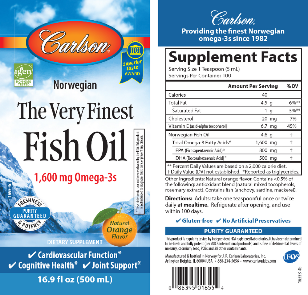 Product image for The Very Finest Fish Oil™ Liquid - Orange.