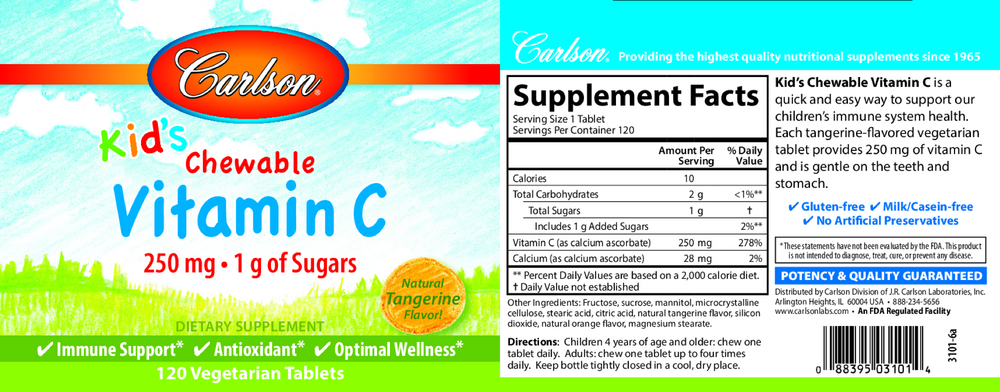 Product image for Kid&#39;s Chewable Vitamin C.