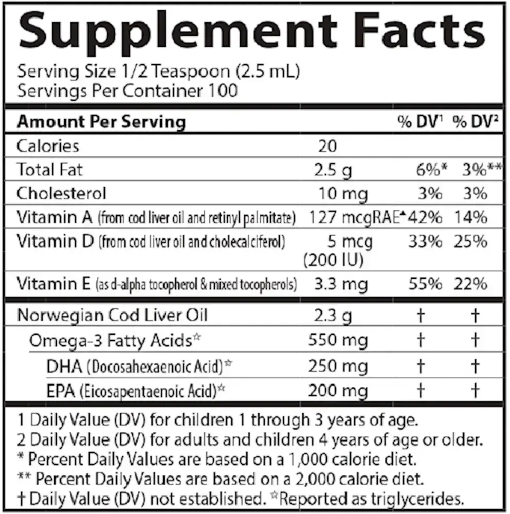 Product image for Kids Cod Liver Oil Lemon.