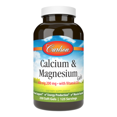 Calcium & Magnesium Gels 250 Softgels