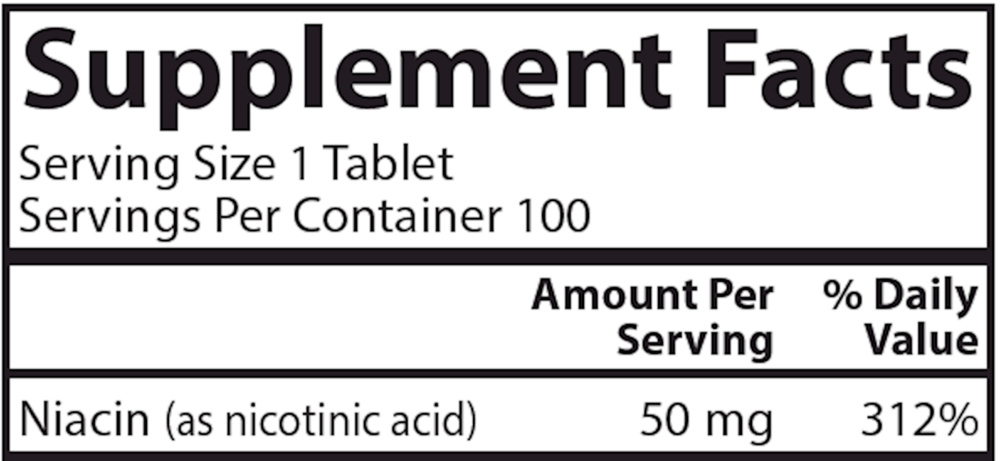 Product image for Niacin 50mg.