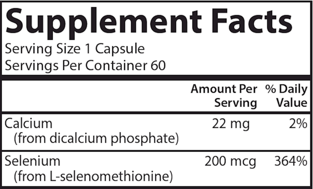 Product image for Selenium 200mcg.