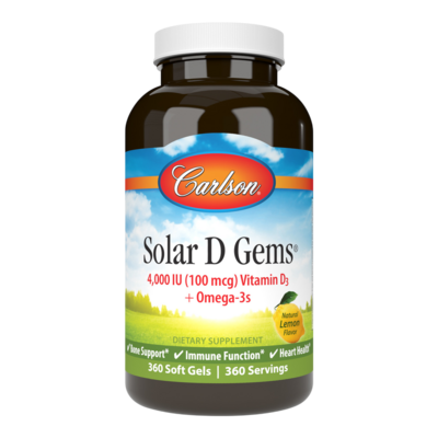 Solar D Gems® 4,000IU 360 Softgels Solar D Gems® 4,000IU 360 Softgels