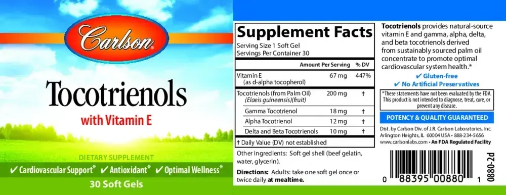 Product image for Tocotrienols.