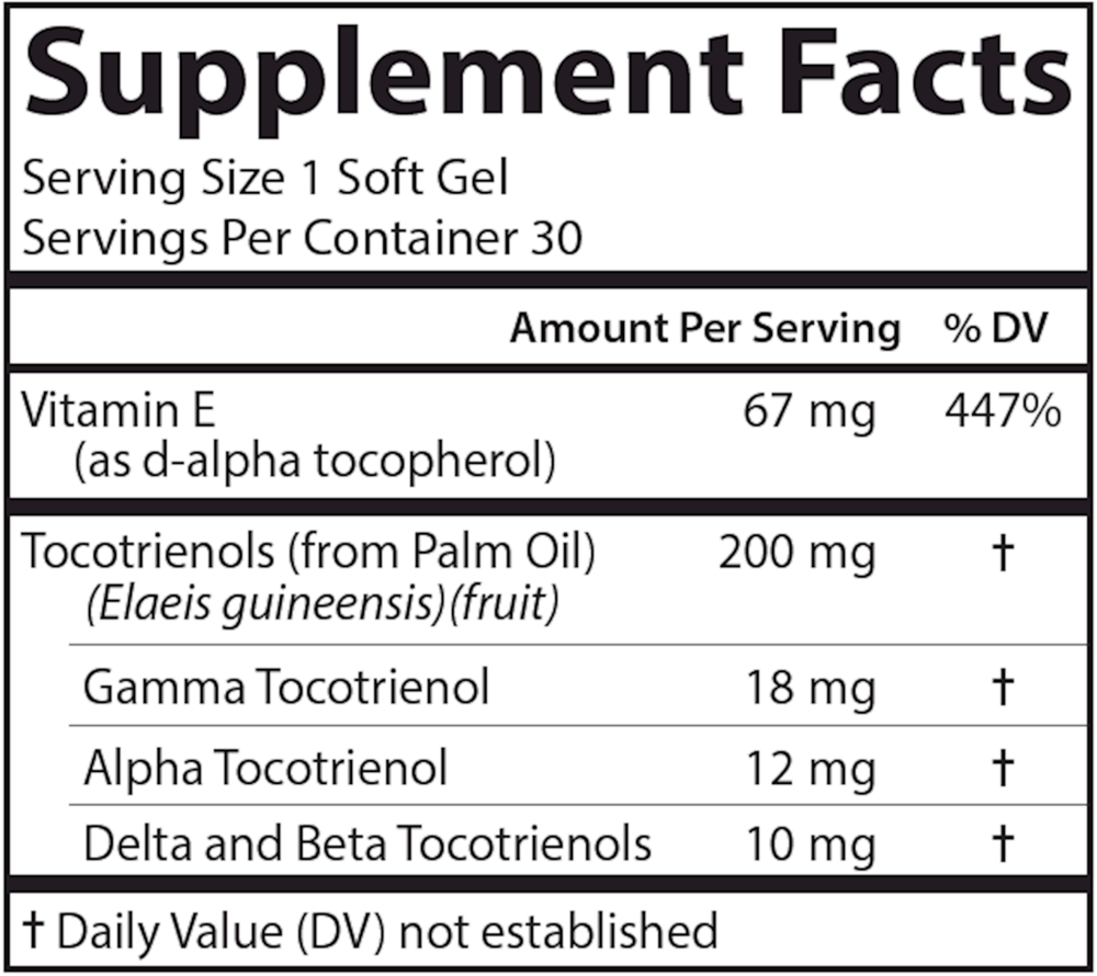 Product image for Tocotrienols.