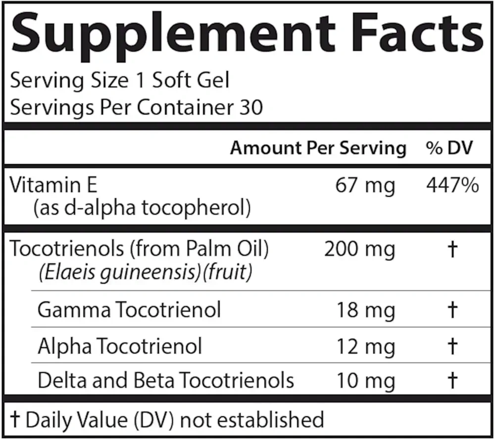 Product image for Tocotrienols.
