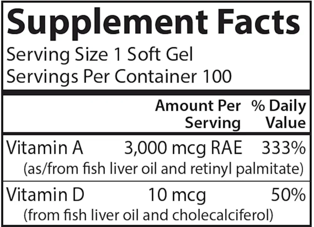 Product image for Vitamin A &amp; D.