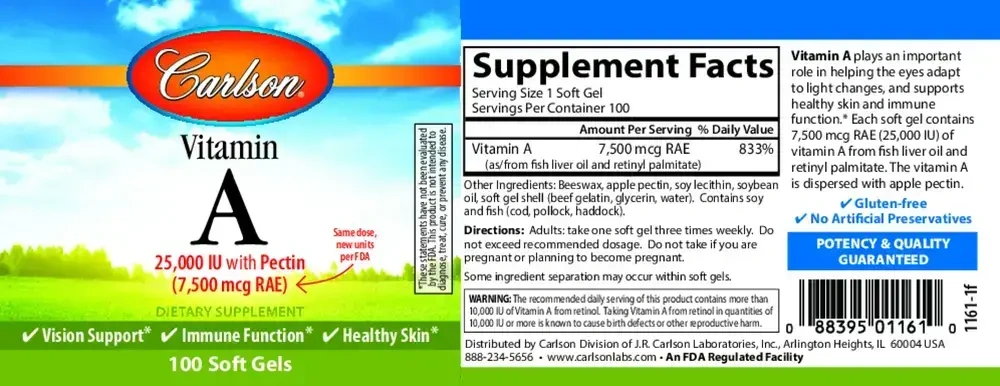 Product image for Vitamin A with Pectin.