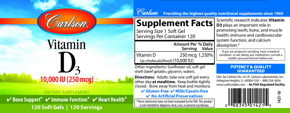 Product image for Vitamin D3 10,000IU.