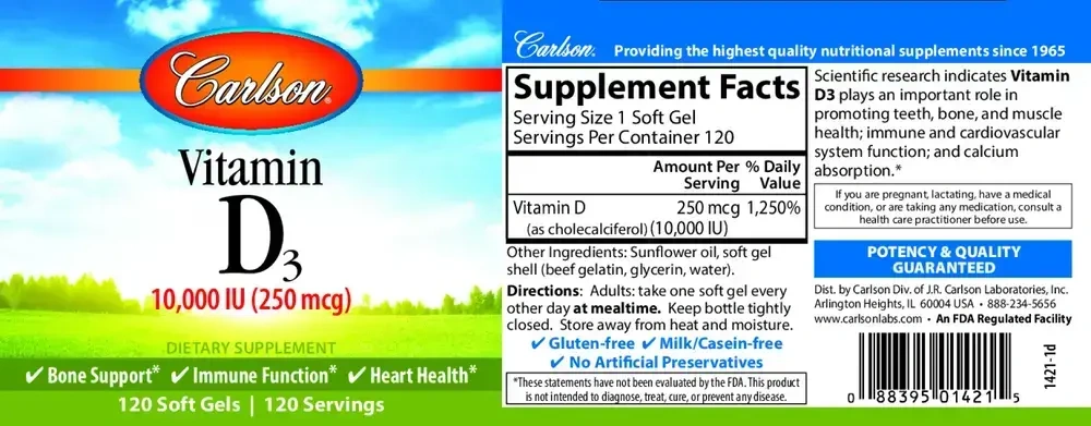 Product image for Vitamin D3 10,000IU.
