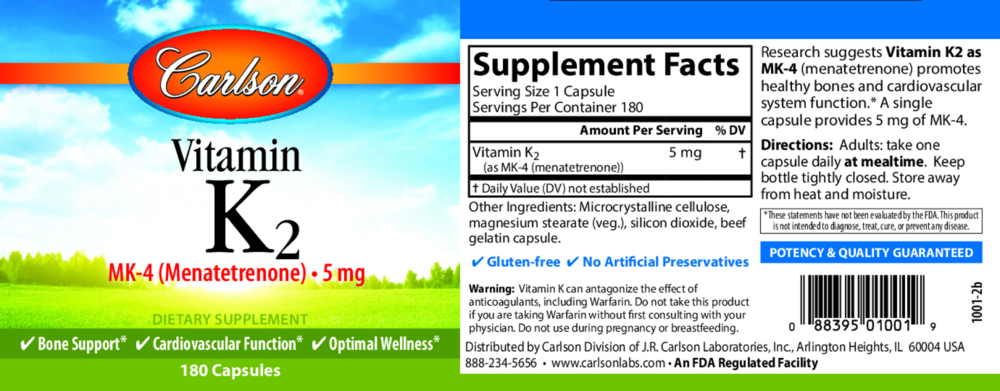 Product image for Vitamin K2 as MK-4.