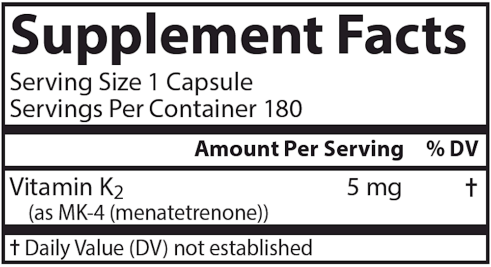 Product image for Vitamin K2 as MK-4.