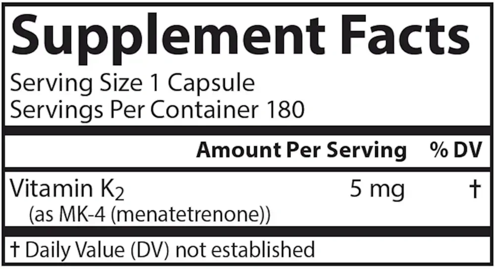 Product image for Vitamin K2 as MK-4.