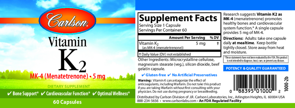 Product image for Vitamin K2 as MK-4.