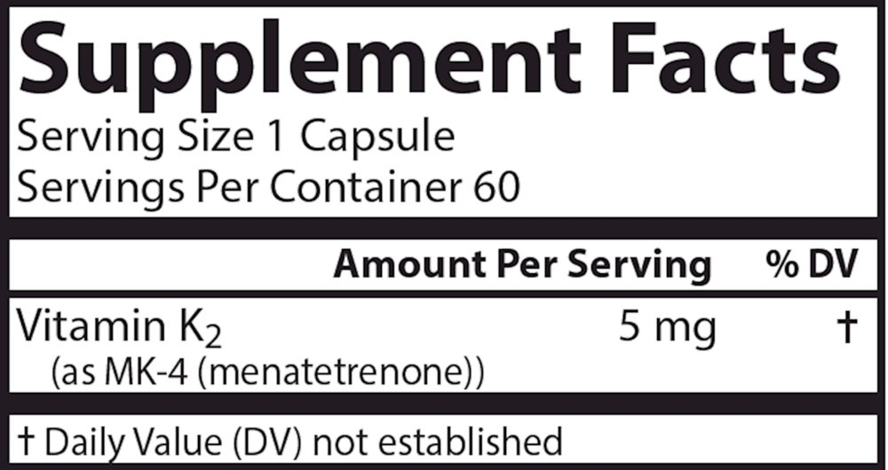 Product image for Vitamin K2 as MK-4.