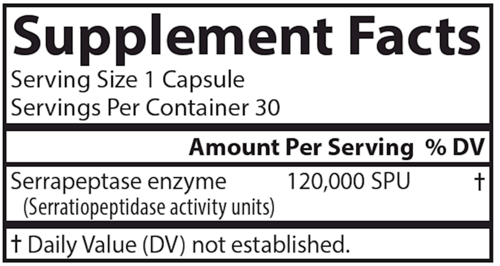 Product image for Serrapeptase.